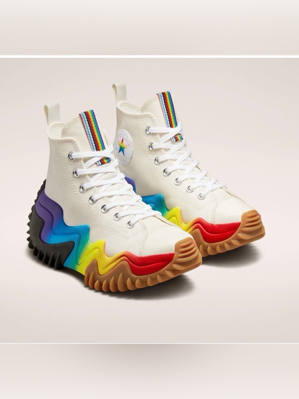Converse Run Star Motion Pride UNISEX/Chunky Platform Sneaker W 6.5 M 5